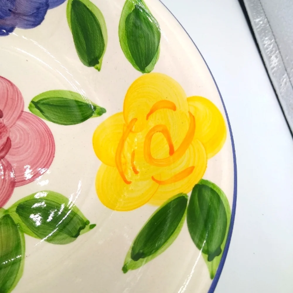Tabletops Unlimited Flora di Roma Rosa Roses Pasta Vegetable Serving Bowl Vtg - Picture 6 of 12